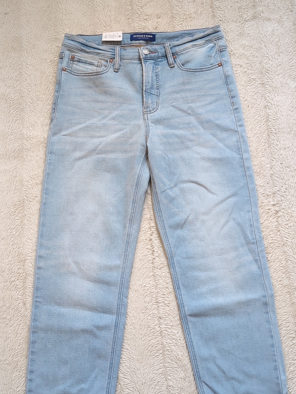 Scotch & Soda NWT High Rise Slim Jeans Women's 8 Light Blue